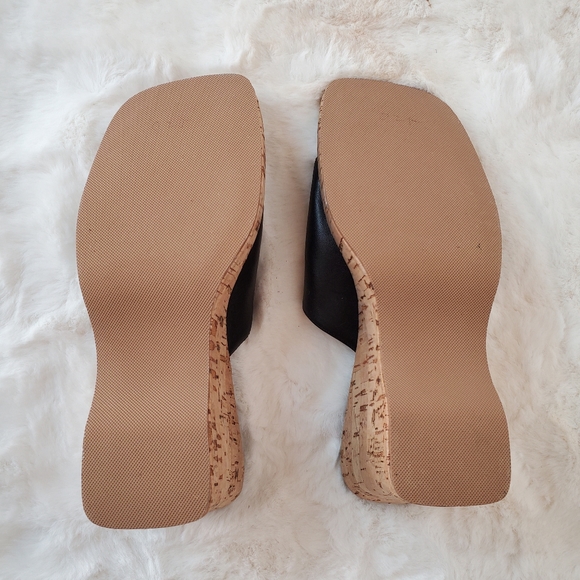 Sam Edelman Black Leather Open Sandals- Size 7 1/2 - Picture 4 of 4